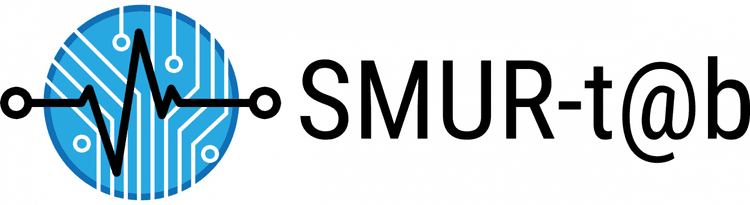 Un rond bleu en teinte clair cerclée de teinte plus foncée est traversé horizontalement par une ligne noire avec un pic en bas et un pic en haut