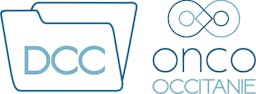 Image d'un dossier numérique avec écrit DCC et à droite le logo d'Onco Occitanie